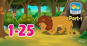 Easy Steps to study 1-25 with Lion | Easy Learning Count to 25 | Kutty TV Global