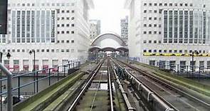 Riding the London DLR train from Lewisham to Bank