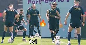 Cristiano Ronaldo Vs Bruno Fernandes in Portugal Training??!🔥😳🥵