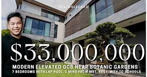 GCB | Tour this $33,000,000 Modern Elevated Good Class Bungalow in Singapore near Botanic Gardens