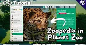 Planet Zoo Zoopedia - Full Tutorial for Beginners