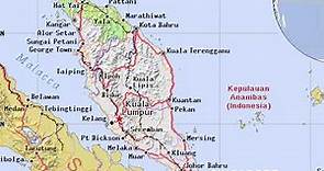 mapa de Malasia