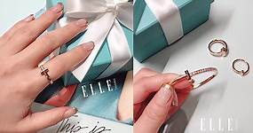 女生最愛 Tiffany 小藍盒戒指有新選擇﻿！全新 T1系列開箱 「簡約線條＋斜角鑲鑽」戒指、手環戴起來氣質美翻