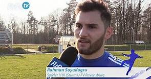 Rahman Soyudogru - FV Ravensburg - zum Spiel vs. SV Spielberg, FuPa.tv-Interview, 24.3.2018