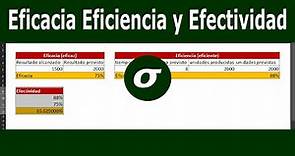 Eficiencia, Eficacia y Efectividad - calculo