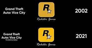 Rockstar Games/Rockstar North logo comparison (2001-2002/2021)