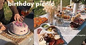 Picnic aesthetic de cumpleaños | vlog, receta de tarta, decoración, regalos...