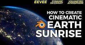 [TUTORIAL] How to create a cinematic EARTH sunrise animation (dynamic day/night & volumetric atmos)
