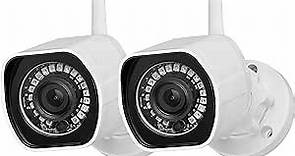 Zmodo Outdoor Security Camera Wireless (2 Pack), 1080p Full HD Home Security Camera System, Works with Alexa and Google Assistant, Silver (ZM-W0002-2)
