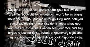 Joan Jett-I Hate Myself For Loving You Lyrics