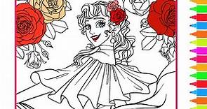 Coloring Three Beautiful Girls | Colouring Book Pages