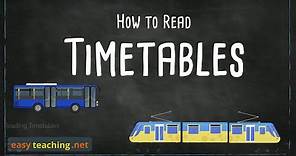 How to Read Timetables | Maths Education | EasyTeaching