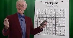 Lesson 1 Learn sudoku. How to solve sudoku for beginners. Horizontal blocks using TMB.
