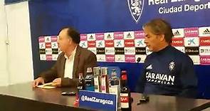 Rueda de prensa de Natxo González, entrenador del Real Zaragoza