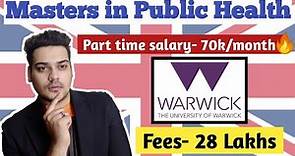 Masters in Public Health Careers in UK | MPH from University of Warwick