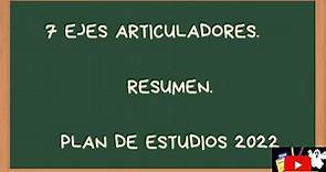 Los 7 ejes Articuladores del Nuevo Plan de Estudios 2022. Resumen/ Nueva Escuela Mexicana. Ctes 🇲🇽