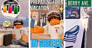 preparing for a vacation IN GREECE! *vlog, grwm, shopping+* || Berry Ave Roleplay