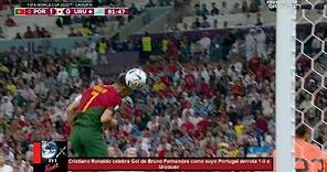 Cristiano Ronaldo celebra Gol de Bruno Fernandes como suyo Portugal derrota 1-0 a Uruguay