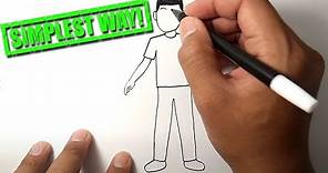How to draw a person for beginners | Easy People Drawing | cómo dibujar una persona