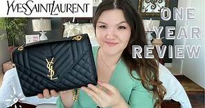 Yves Saint Laurent Medium Envelope Bag | One Year Updated Review | Pros & Cons