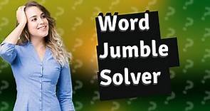 What is word jumble solver?