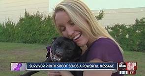 Woman and dog, both victims of violence, form loving bond