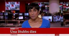 BBC News announces the death of Una Stubbs (12 August 2021)