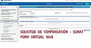 Solicitud de compensación - Formulario virtual 1648 Sunat