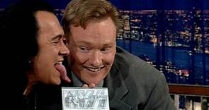Gene Simmons Shows Off His Iconic Tongue - "Late Night With Conan O'Brien"
