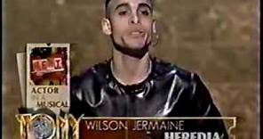 Wilson Jermaine Heredia wins 1996 Tony Award for Best Featured Actor in a Musical
