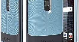 LG V10 Case, Vena [vAllure] Wave Texture [Bumper Frame][CornerGuard ShockProof | Strong Grip] Slim Hybrid Cover for LG V10 2015 (Black / Blue)