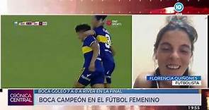 FLORENCIA QUIÑONES TRAS EL TRIUNFO DE BOCA