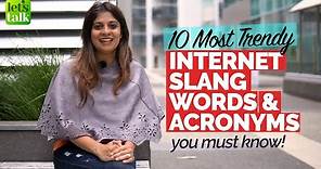 10 Most Trendy Internet Slang Words & Acronyms You Must Know | Learn English With Niharika