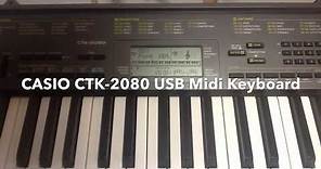 CASIO CTK-2080 USB Midi Music Keyboard - 61 Key Piano