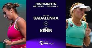 Aryna Sabalenka vs. Sofia Kenin | 2023 Beijing Round 1 | WTA Match Highlights