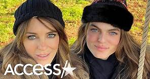Elizabeth Hurley And 17-Year-Old Son Look Like Identical Twins In Cute Christmas Selfie