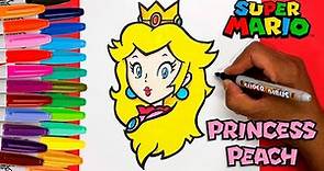COMO DIBUJAR A LA PRINCESA PEACH (ROSTRO) | How to draw the face of princess peach