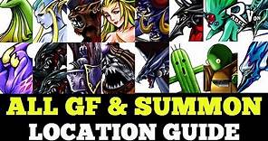 All Guardian Force (GF) and Summon Location guide - Final Fantasy VIII