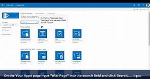 MyGuide: How to Create a Wiki Page in SharePoint