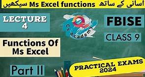 Lecture 4: Working with functions(Part-II)|Log()|Count()|Countif()|Round()|#ms excel