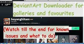 DeviantArt Downloader - How to download DeviantArt galleries and favourites