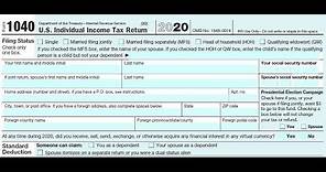 How to fill out IRS Form 1040 for 2020