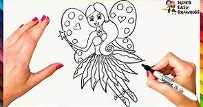 How To Draw A Fairy Step By Step 🧚 Fairy Drawing Easy