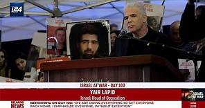 WATCH: Israeli opposition leader, Yair Lapid delivers speech at the Hostages Square