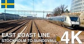 4K CABVIEW: East Coast Line (Stockholm to Sundsvall)
