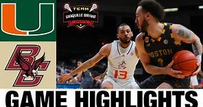Miami vs Boston College Highlights | NCAA Men's Basketball | 2024 College Basketball