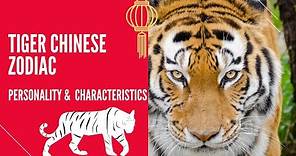 TIGER CHINESE ZODIAC : PERSONALITY & CHARACTERISTICS