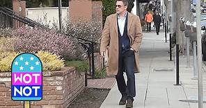 Ben Affleck Smokes a Cigarette in Los Angeles in Dapper Long Beige Coat
