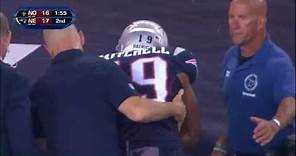 Rookie Malcolm Mitchell Injures Arm | Saints vs. Patriots (Preseason) | NFL