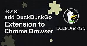 How to add DuckDuckGo Extension